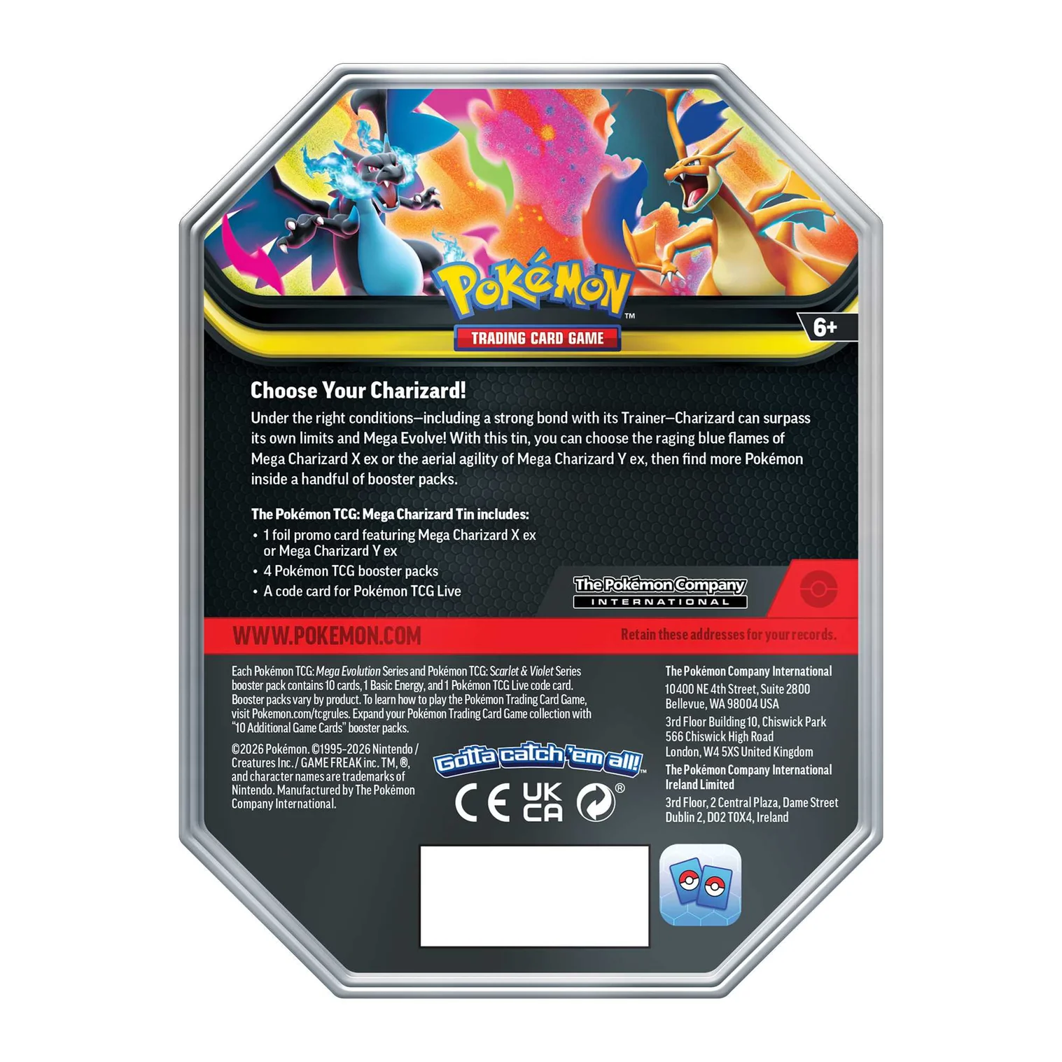 Pokémon TCG: Mega Charizard ex Tin - Featuring Mega Charizard Y EX